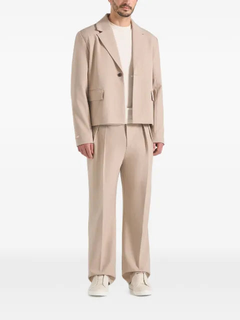 Manière De Voir Silas in beige tailored cropped blazer