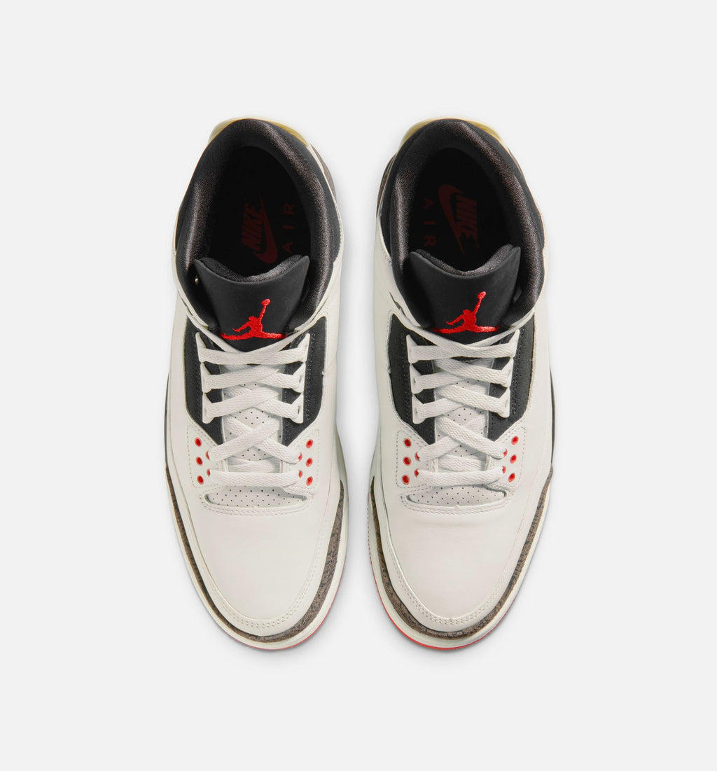 Air Jordan 3 Retro Sail and University Red | Men's Lifestyle Shoe | Sail/Black/University Red/Light Ivory