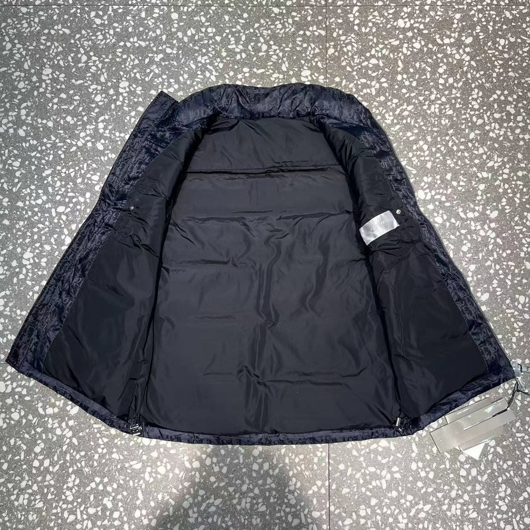 Dior Navy Oblique Monogram Down Vest