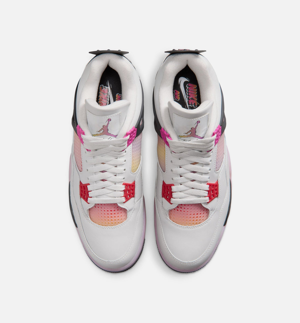 Air Jordan 4 Retro 'Comic' - Men's Lifestyle Sneaker (Off White/Fire Pink/Anthracite)
